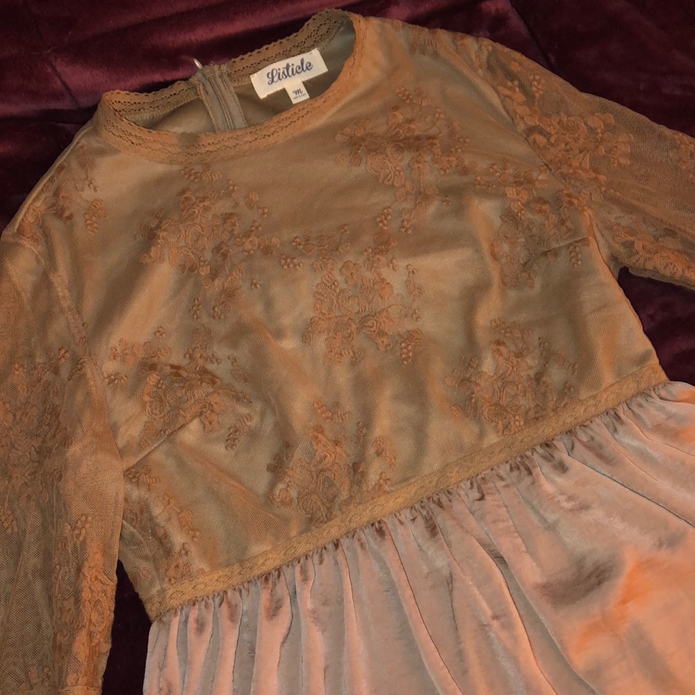 Brown lace shirt